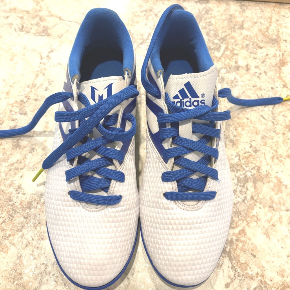 Adidas Messi 15.4 TF Soccer Shoes 7.5 White Blue B25456